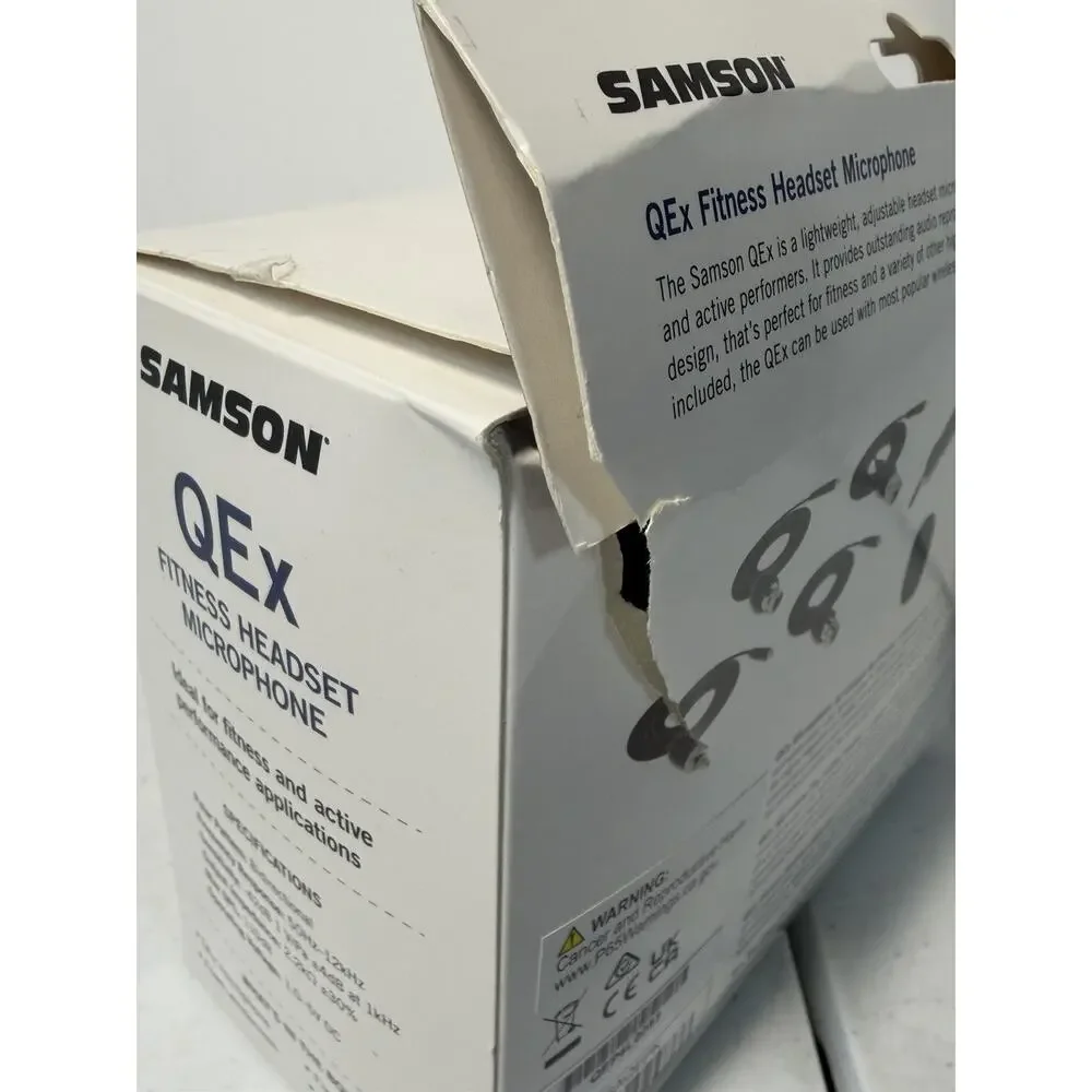 Samson QEX Fitness Headset Microphone, Black- BRAND NEW- OPEN BOX